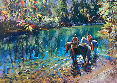 Elena Churilova-Bathing The Horses